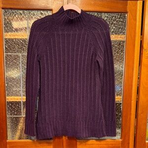 Daisy Fuentes Deep Purple Turtleneck Sweater Womens Size Medium